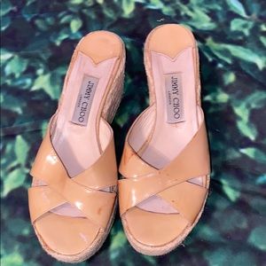 Jimmy Choo patent wedges Sz 7.5authentic